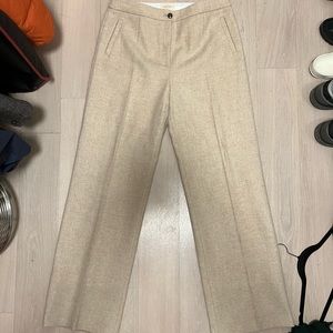 Sezane high waisted wool straight leg trousers